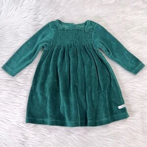 Ruffle Butts dark green velvet dress, size 2T